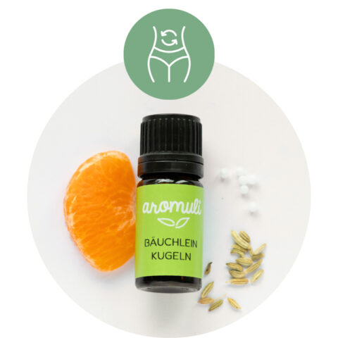 aromuli® Bäuchleinkugeln – Fläschchen mit grüner Etikette